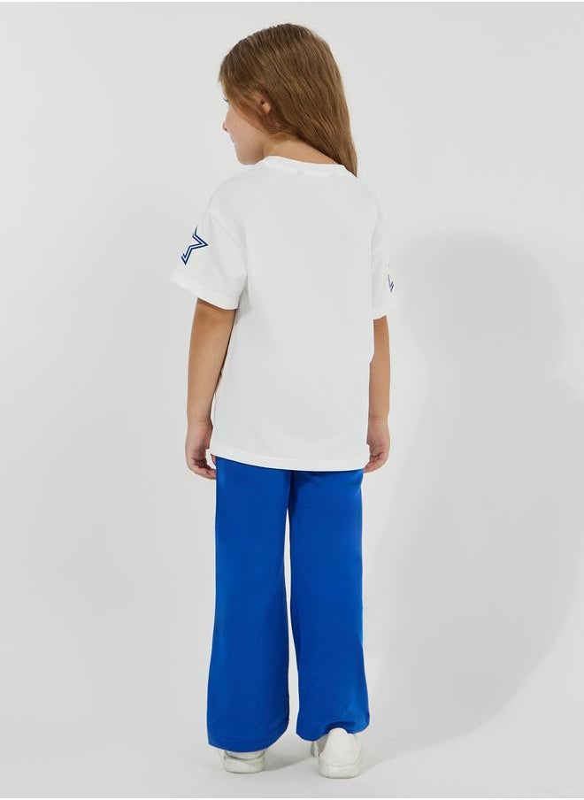 Styli NY Print Oversized T-Shirt & Flared Joggers Set  - Image 4