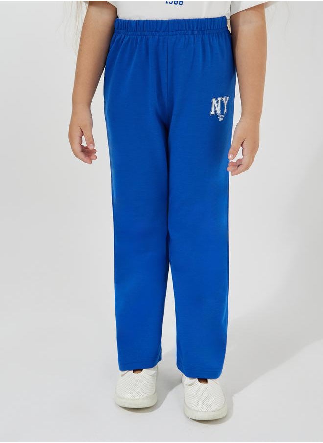 Styli NY Print Oversized T-Shirt & Flared Joggers Set  - Image 5