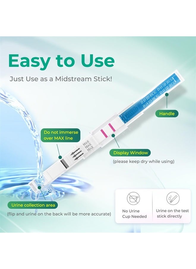 Pregnancy Test 16 Counts HCG Midstream Tests Early Detection, 6 Days Earlier Than The Missed Period, 6 Lightweight Pregnancy Tests and 10 Pregnancy Tests Strips