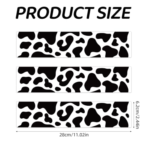 Fukaisu 3pcs Cow Print Edible Cake Borders 1102x244in Cute Edible Wrap Strips PreCut Glutinous Rice Paper Birthday Cake Decorations Cow Theme Birthday Party Decor Supplies - Image 5