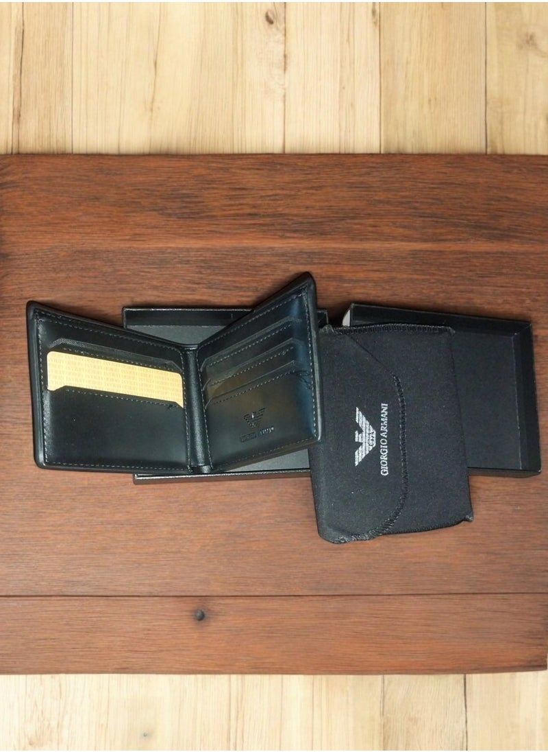 GIORGIO ARMANI - Bi-Fold Wallet with Ticket Pocket – 9 Card Slots & 2 Main Pockets - Image 1