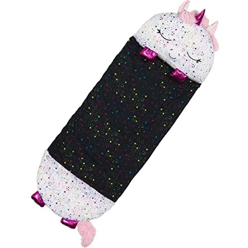 Happy Nappers Pillow Sleepy Sack Comfy Cozy Compact Super Soft Warm All Season Sleeping Bag with Pillow Large 66 x 30 Shimmer Unicorn - Image 1