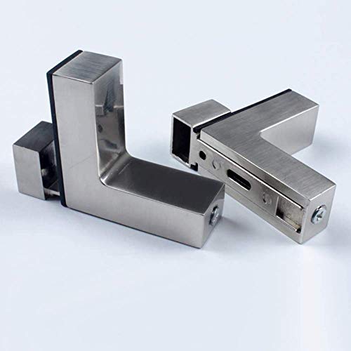 AWEN Solid Metal Adjustable Wood/Glass Shelf Bracket Wall Mount, Brushed Nickel, 2 Pack - Image 4