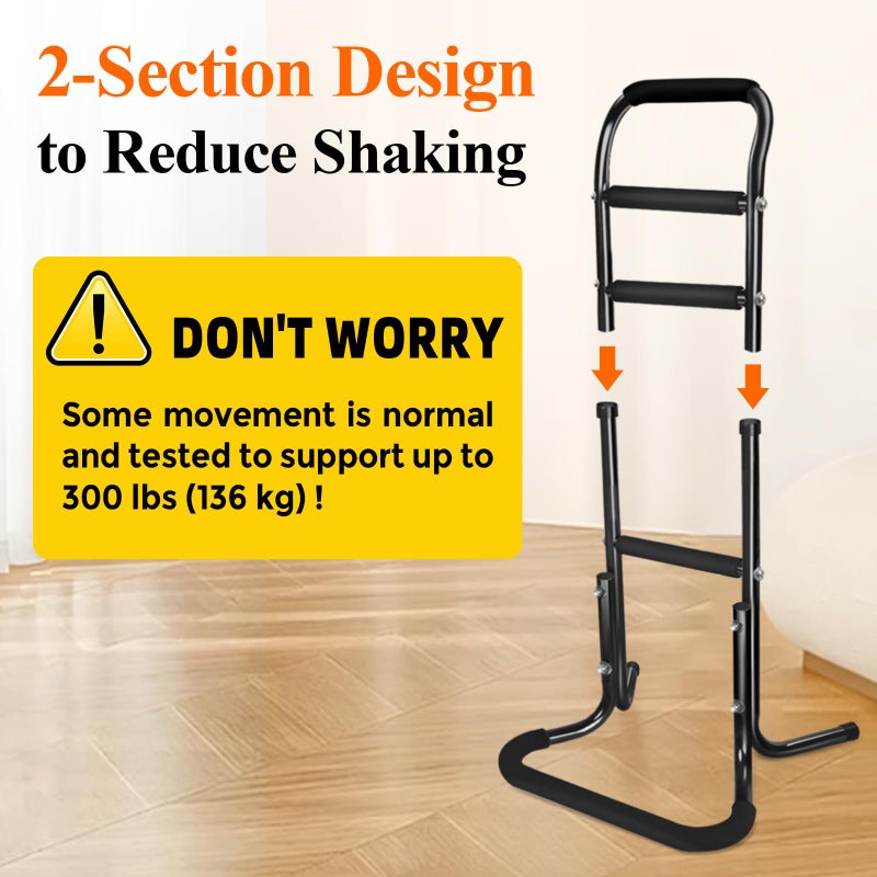 DePango Mobility Stand Assist Aid for Elderly, Aluminum Alloy Walking Support Mobility Aid for Seniors, Adjustable Walking Cane for Handicap - Image 3