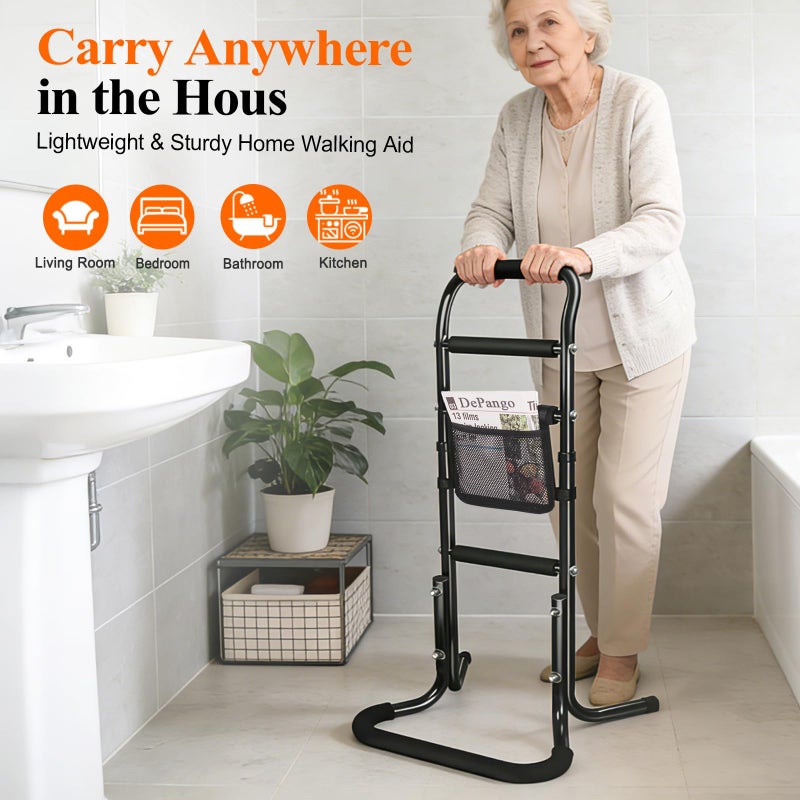 DePango Mobility Stand Assist Aid for Elderly, Aluminum Alloy Walking Support Mobility Aid for Seniors, Adjustable Walking Cane for Handicap - Image 5