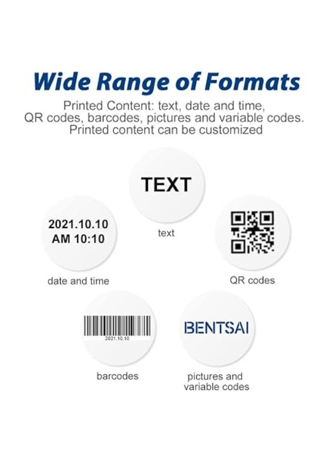 بنتساي Bentsai B35 One inch Handheld Inkjet Printer 12.7mm Print Height,Used for QR Code, Barcode, Logo and Pictures - Image 4