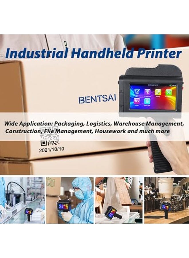 بنتساي Bentsai B35 One inch Handheld Inkjet Printer 12.7mm Print Height,Used for QR Code, Barcode, Logo and Pictures - Image 3