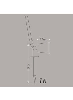 CATA CT-7310 7W LED Solar Staple Garden/Law Luminaire - Amber  - Image 5