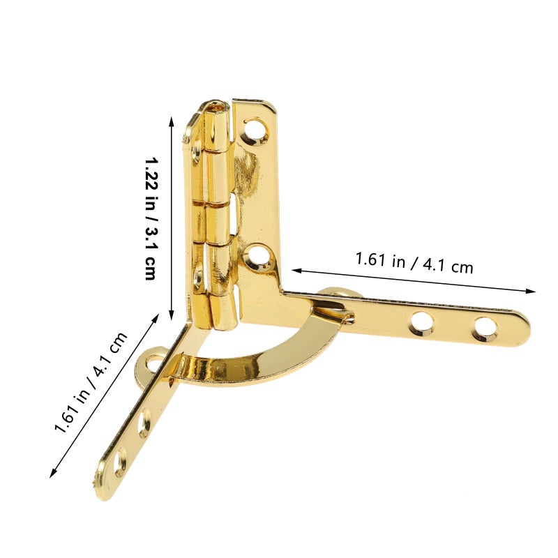 Folding Lid Support Hinges 31x41x90 Degree Angle Spring Hinges for Wooden Jewelry Storage Box - Image 3