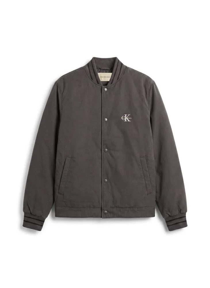 Calvin Klein Jeans  Material Mix Varsity Bomber Jacket for Men | Best Price UAE