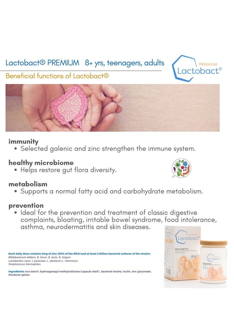HLH BioPharma - Lactobact Probiotic for 8 Years+ Children, Adults, Made in Germany With Micro Encapsulation, 30 Servings, 1 Month - Image 1