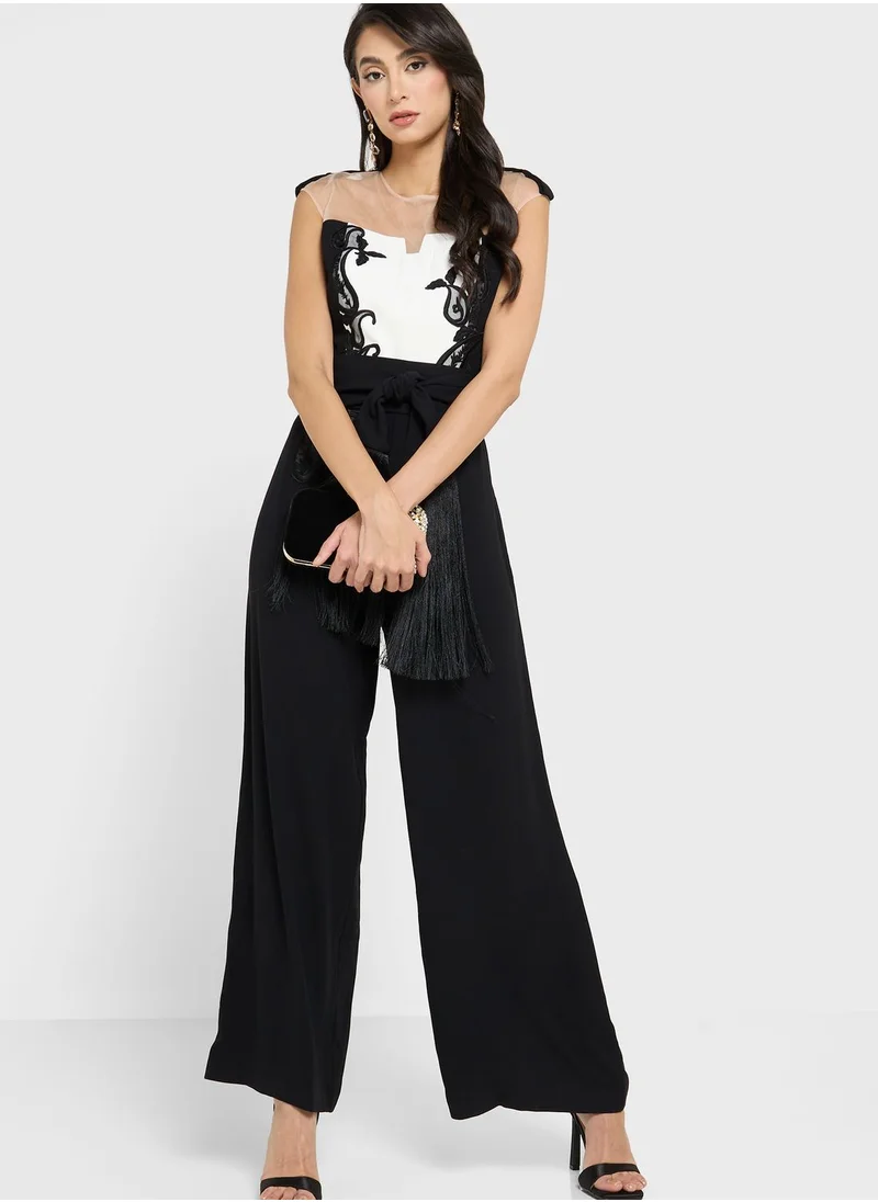 List Embellished High Waist Jumpsuit