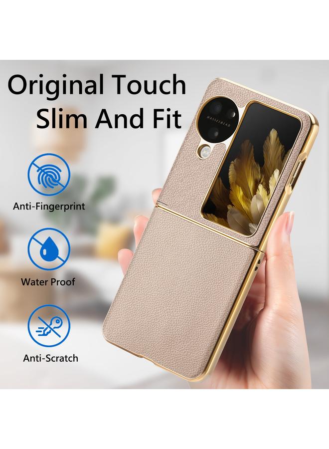 اس-توب جراب هاتف OPPO Find N3 القابل للطي من جلد الليتشي المطلي بالكهرباء المقاوم للصدمات - Image 3