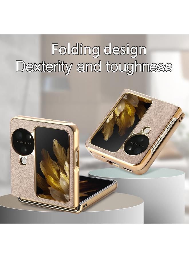 اس-توب جراب هاتف OPPO Find N3 القابل للطي من جلد الليتشي المطلي بالكهرباء المقاوم للصدمات - Image 5