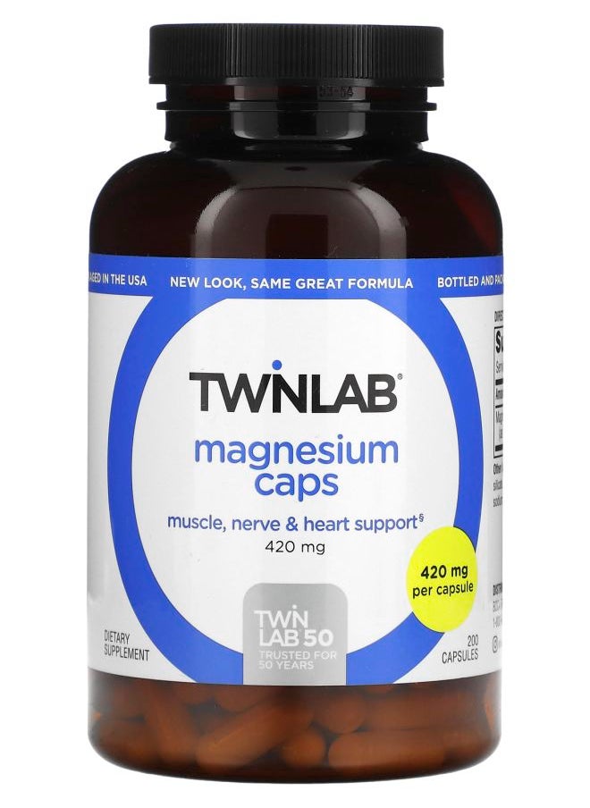 Twinlab Magnesium Caps 420 mg 200 Capsules 