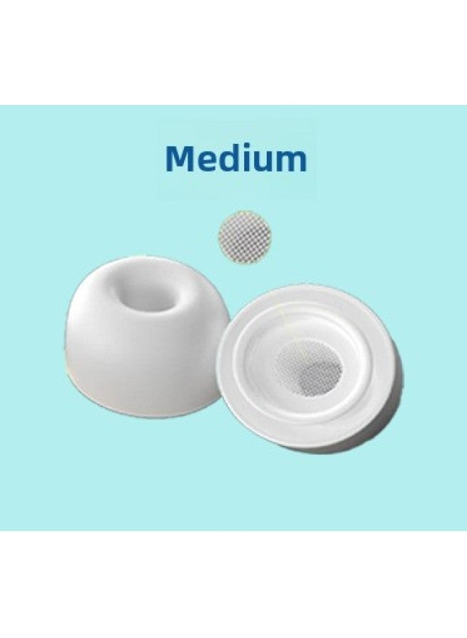 Suitable For Airpodspro Ear Cap Apple 3 Generation Pro2 Universal Earplug Earphones Silicone Protective Sleeve Earmuffs Wholesale-Specifications:White  Noise Reduction Model Medium Size  - Image 1