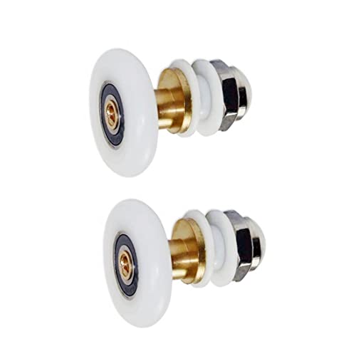 GDQLCNXB Shower Door Rollers, Roller Diameter 25mm,The Bathroom Glass Sliding Door Pulleys/Runners/Wheels,Ultra-Quiet Shower Glass Door Rollers Replacement,4Pcs - Image 2