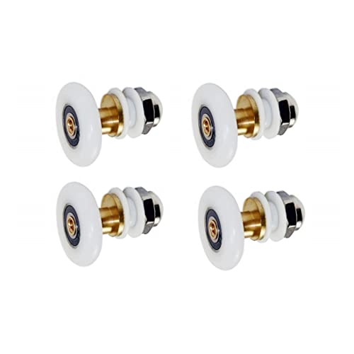 GDQLCNXB Shower Door Rollers, Roller Diameter 25mm,The Bathroom Glass Sliding Door Pulleys/Runners/Wheels,Ultra-Quiet Shower Glass Door Rollers Replacement,4Pcs - Image 1