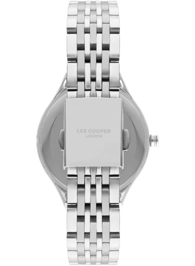 Lee Cooper Lee Cooper Women's 2035 Movement Watch, Analog Display and Metal Strap - LC07821.320, Silver