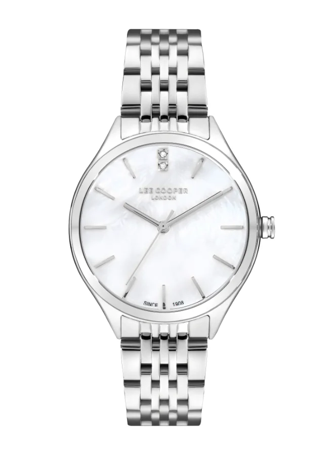 لي كوبر LEE COOPER Women's Analog White Dial Watch - LC07821.320