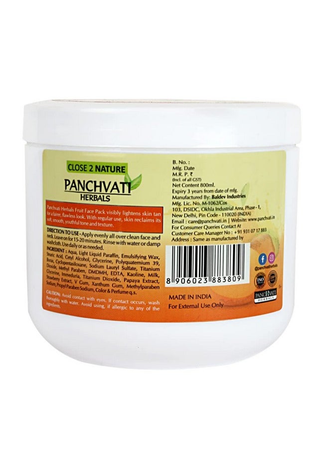 Panchvati Herbals Regular Fruit Face Pack | Restore Lost Shine & Glow Of Skin - 800 Ml  - Image 2