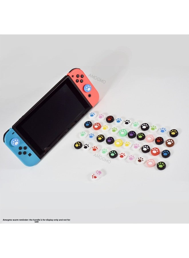 Loquat Suitable For Nintendo Switch Handle Rocker Cat Claw Silicone Rocker Protective Cover Lite Cat Claw Rocker Cover-Product Color:1 Green Cat Paw On Black Background  - Image 2