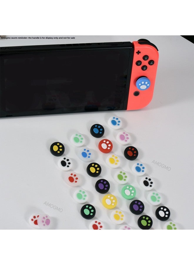 Loquat Suitable For Nintendo Switch Handle Rocker Cat Claw Silicone Rocker Protective Cover Lite Cat Claw Rocker Cover-Product Color:1 Green Cat Paw On Black Background  - Image 5