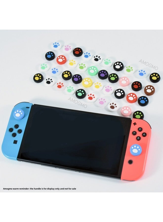 Loquat Suitable For Nintendo Switch Handle Rocker Cat Claw Silicone Rocker Protective Cover Lite Cat Claw Rocker Cover-Product Color:1 Green Cat Paw On Black Background  - Image 3