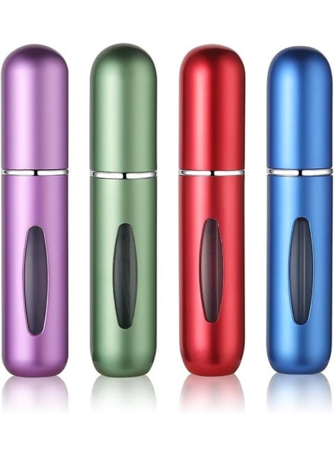 Perfume Atomiser Refillable 4 Pcs Travel Bottle Mini 5Ml Atomizer Spray Portable Empty Fragrance Container For Aftershave Holiday And Night Out