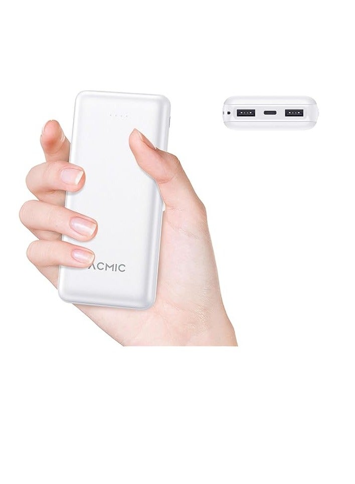 أكميك باور بانك 20000 مللي أمبير مع منافذ إدخال مزدوجة 2 USB2.0 QI بنك طاقة محمول لجميع الأجهزة - Image 3