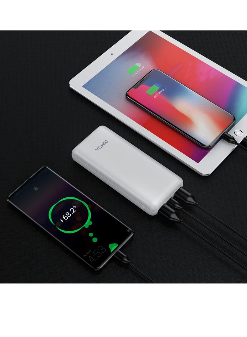 أكميك باور بانك 20000 مللي أمبير مع منافذ إدخال مزدوجة 2 USB2.0 QI بنك طاقة محمول لجميع الأجهزة - Image 5