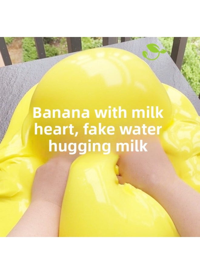 Net Red Mud Foaming Glue Fairy Gas Big Bucket Holding Bubble Milk Fake Water Non-stick Children's Color Mud Suit Decompression-Color:[grape Bubble Water] Portable Bucket-Specifications:1100ml