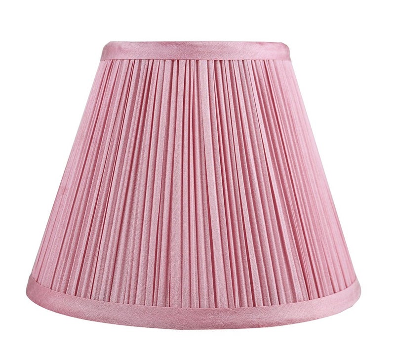 Urbanest Mushroom Pleated Softback Lamp Shade Faux Silk 5inch by 9inch by 7inch Pink SpiderFitter - Image 2
