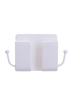 DIGI CORE 4 Pcs Wall Mount Phone Holder Phone Stand With Data Cable Receiving Hole Multi Purpose Phone Charging Dock with Adhesive Phone Holder For Shower Charging Compatible With iPhone and Android (White)  - Image 2