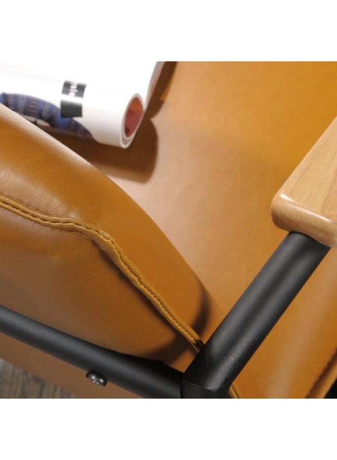 SAUDER Boulevard Metal Frame Café Lounge Chair Camel 26.77 x 28.35 x 26.77 Inch 422356  - Image 2