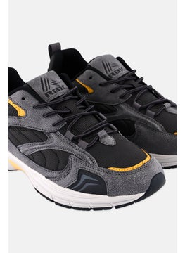 RBX Men Lace Up Running Shoes, Dark Grey  - Image 3