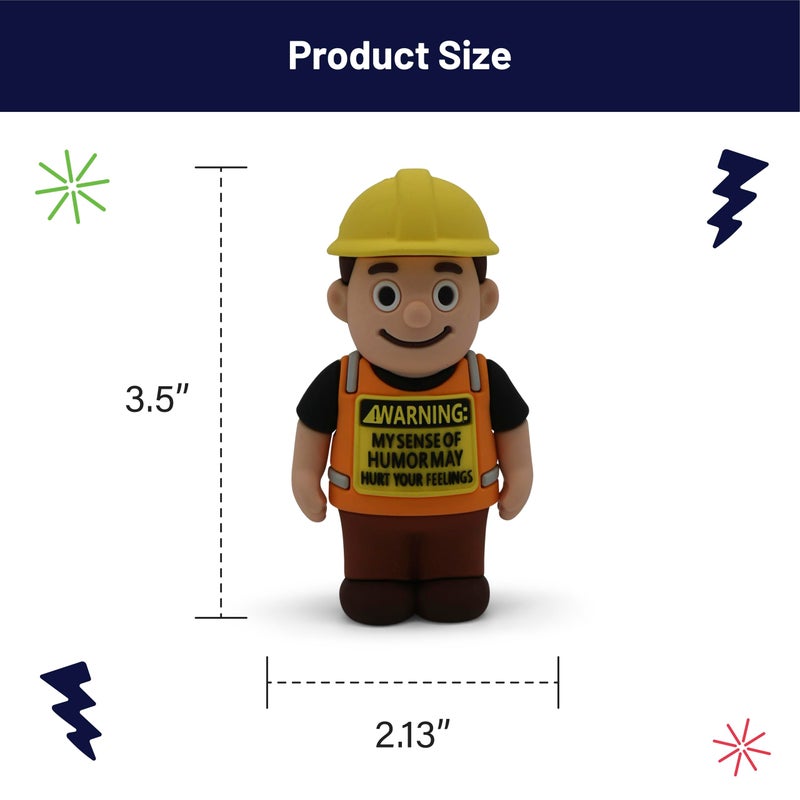 GOOFBALLS Miniature Desk Figurine â€“ Cute & Quirky Office Decor for Desk, Shelf, or Workspace â€“ Fun Tiny Collectible Statue for Adults, Coworkers, or Home Office Gift-Warning My Sense of Humor - Image 2