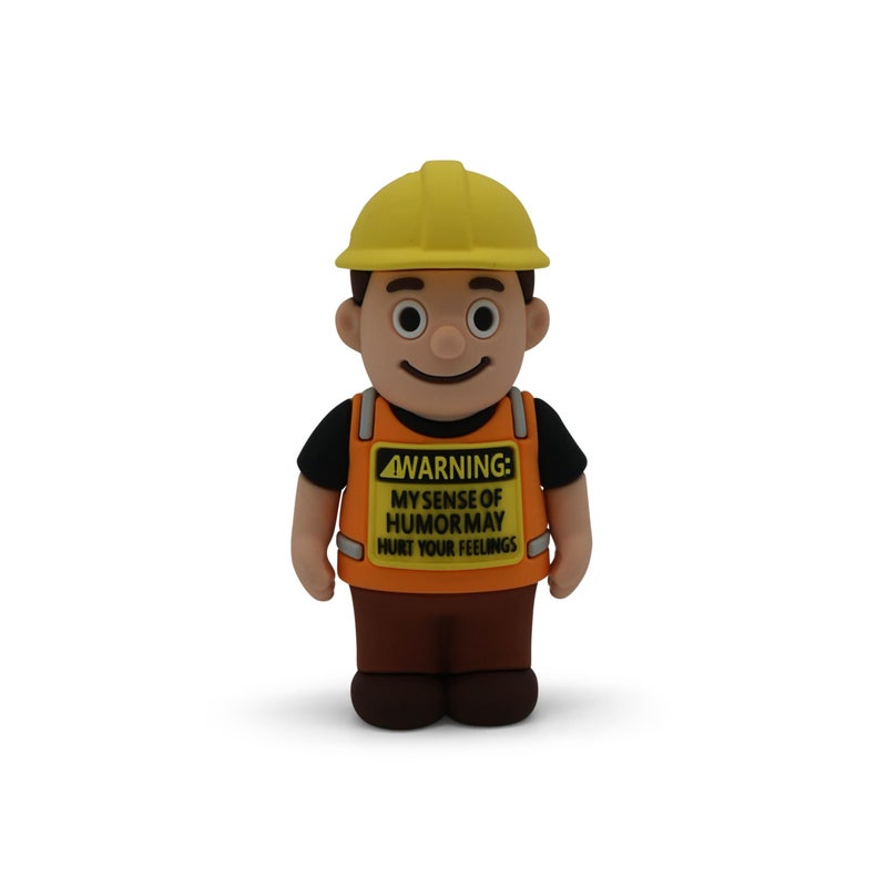 GOOFBALLS Miniature Desk Figurine â€“ Cute & Quirky Office Decor for Desk, Shelf, or Workspace â€“ Fun Tiny Collectible Statue for Adults, Coworkers, or Home Office Gift-Warning My Sense of Humor - Image 1