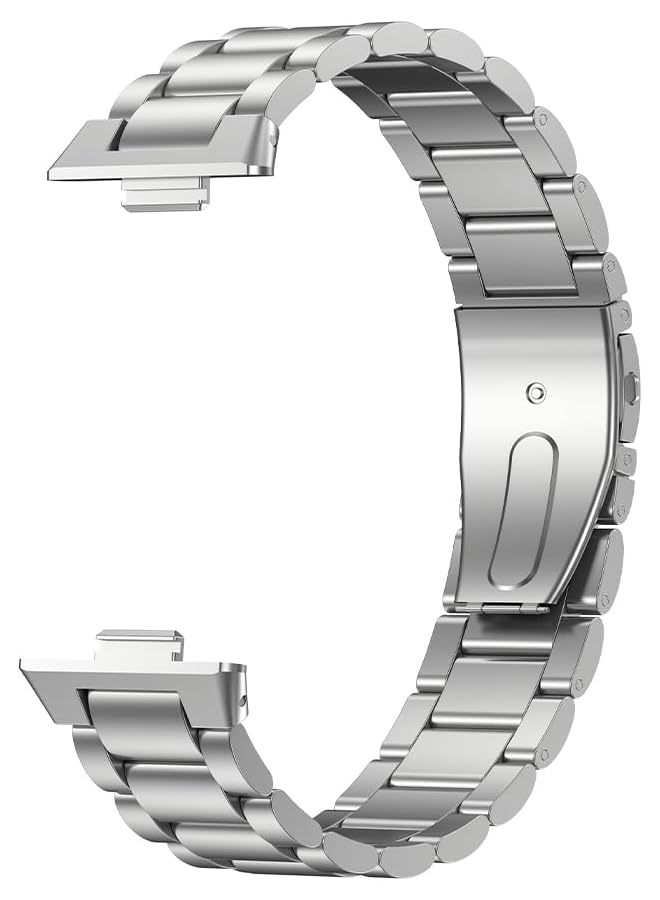 Dado Stainless Steel Replacement Band Compatible With Huawei Fit 3 Watch 3 Beads Adjustable Length Stainless Steel Strap - Image 2