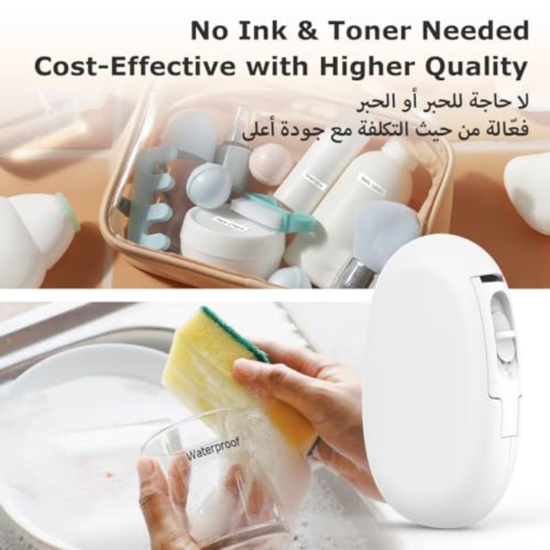 E10 Bluetooth Label Printer with Continuous Waterproof Labels, App with 30+ Fonts, 50+ Borders, 600+ Symbols, Rechargeable, Works with 40+ Label Types, Ideal for Home, School and Office - Image 5