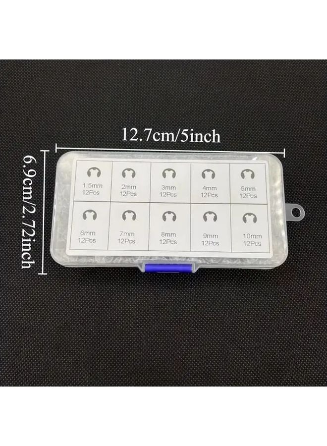 120pcs E Type Washer Combination Set Bearing Retainer For Shaft Fasteners - Image 3