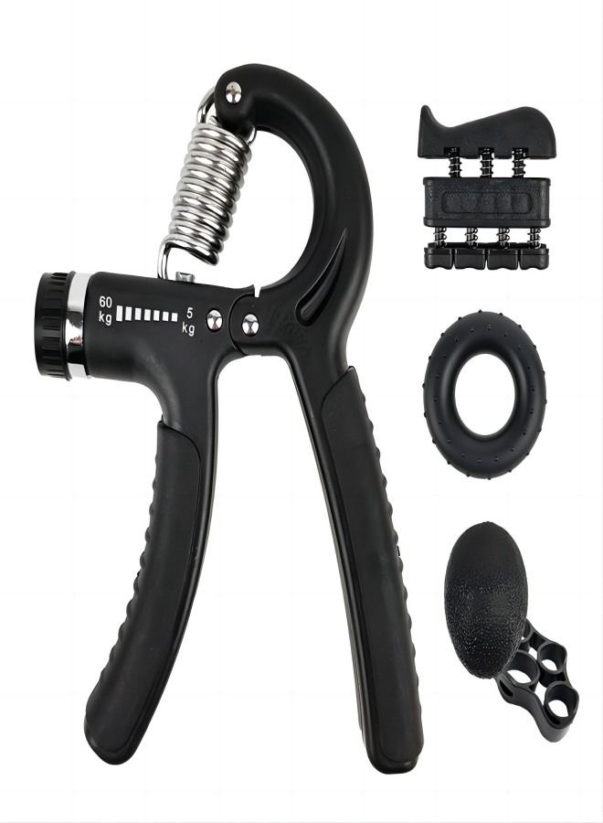 Generic 𝐒𝐭𝐫𝐞𝐧𝐠𝐭𝐡𝐞𝐧𝐢𝐧𝐠 𝐚𝐫𝐦 𝐬𝐭𝐫𝐞𝐧𝐠𝐭𝐡 5 Pack Hand Strengthening Trainer Grip Set Adjustable Resistance Finger Stretcher  - Image 1