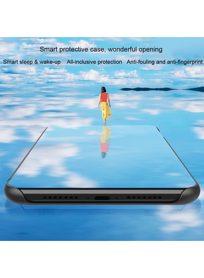 زبون جراب لهاتف iPhone 12 / 12 Pro، جراب جلدي أفقي قابل للطي مع حامل، مرآة مطلية - Image 3