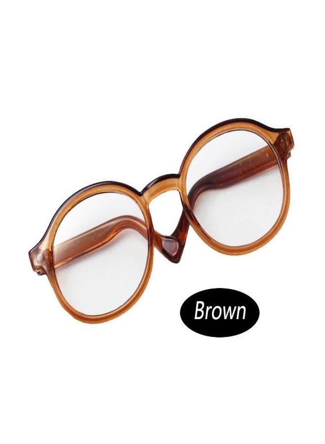 Jojedomo Used for Labubu Glasses Stuff Set,Compatible with Labubu Accessories for 17cm Doll (Dark Brown Framed Glasses, M) - Image 3