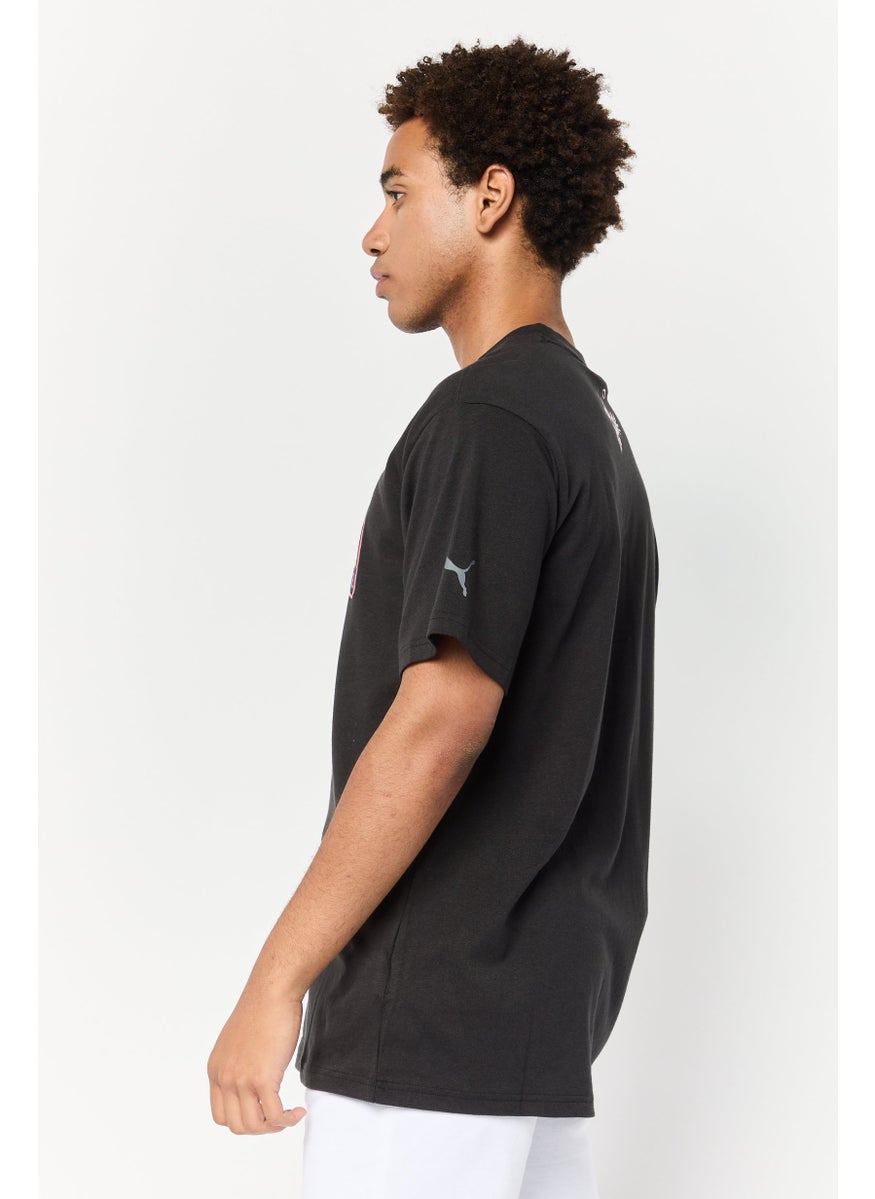 PUMA Puma x Melo Iridescent Men Sportswear Fit Short Sleeves Basketball T-Shirt, Black  - Image 3