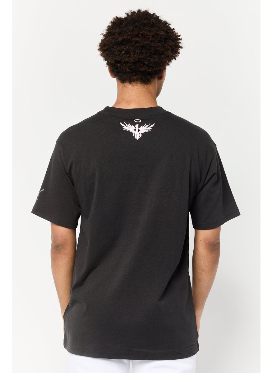 PUMA Puma x Melo Iridescent Men Sportswear Fit Short Sleeves Basketball T-Shirt, Black  - Image 4