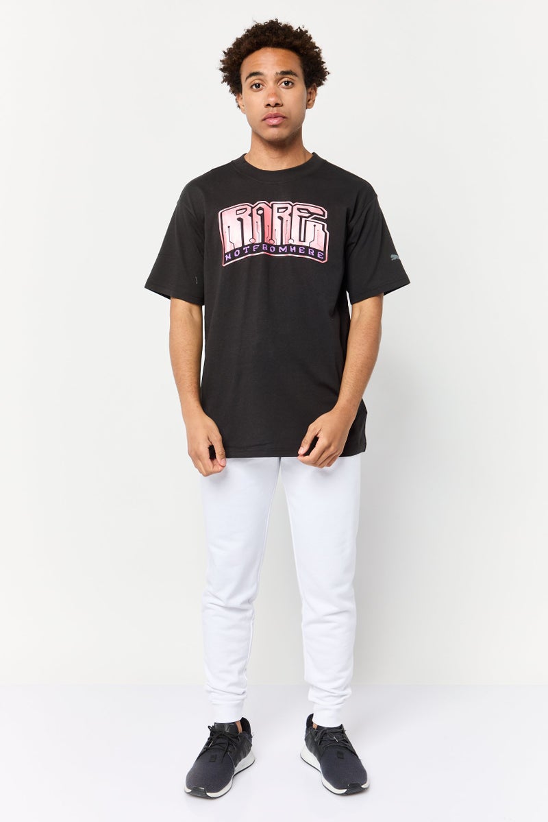 Puma x Melo Iridescent Men Sportswear Fit Short Sleeves Basketball T-Shirt, Black - Image 2