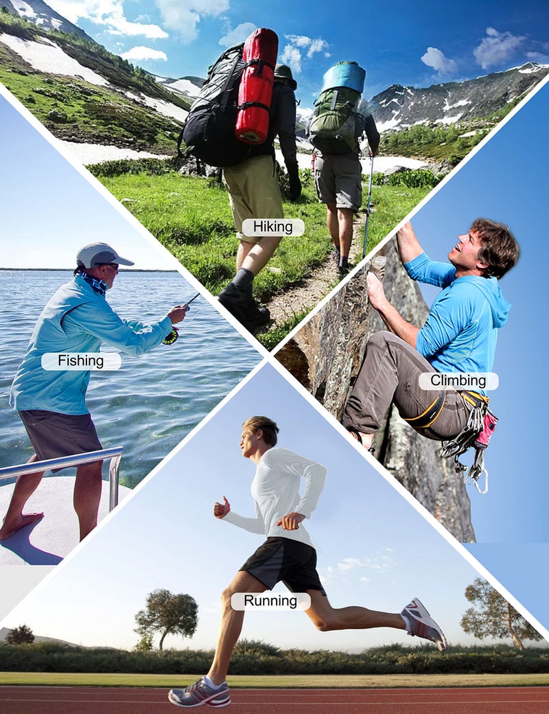 Roadbox Men's UPF 50+ Sun Protection Long Sleeve Hoodie Shirt Outdoor UV Fishing Shirts for Workout, Running, Fishing, Hiking - Image 4