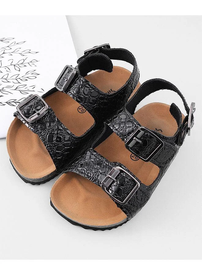 Mark & Mia Mark & Mia Buckle Closure Sandals - Black
