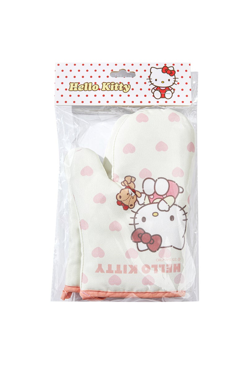 Sanrio Cartoon Oven Mitts Heat Resistant rice white - Image 1